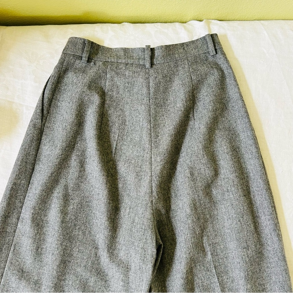 NWOT Magda Butrym Wool Blend Pleated Wide Leg Trousers 34 XS - Picture 8 of 8